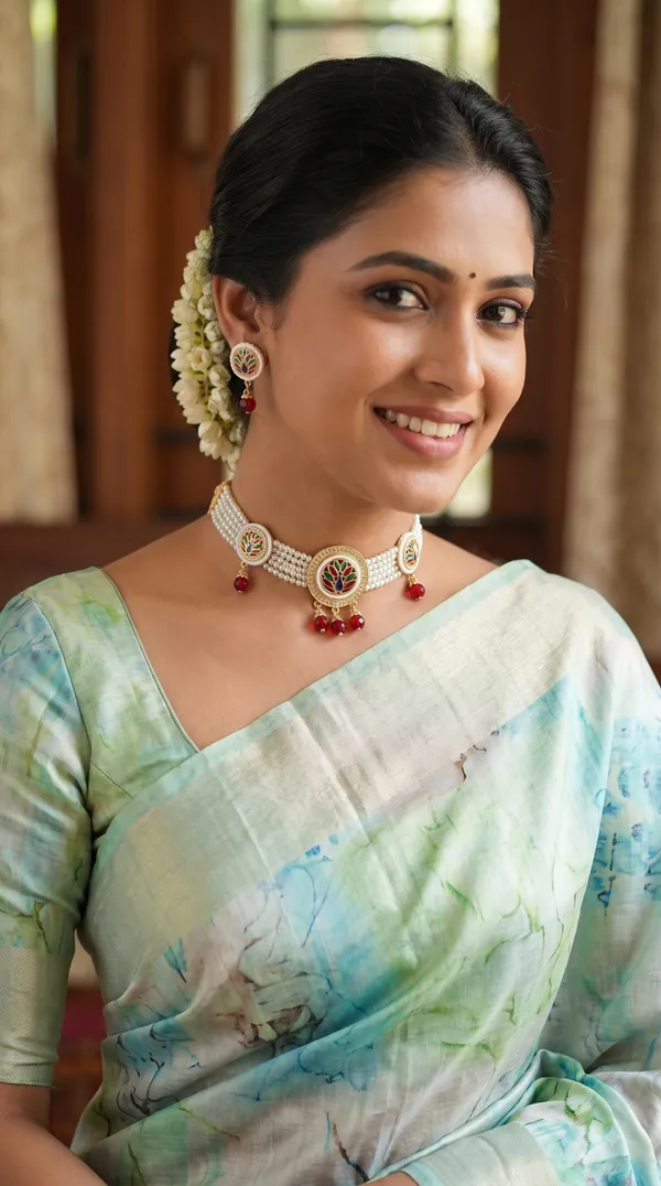 Traditional_Pearl_Choker_Necklace_&_Earrings_Sets_�_Designer_Stone_Embellished_Jewellery_Collection