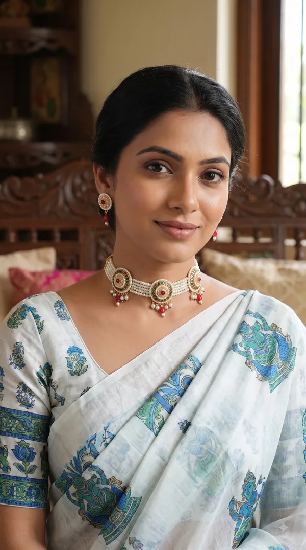 Traditional_Pearl_Choker_Necklace_&_Earrings_Sets_�_Designer_Stone_Embellished_Jewellery_Collection