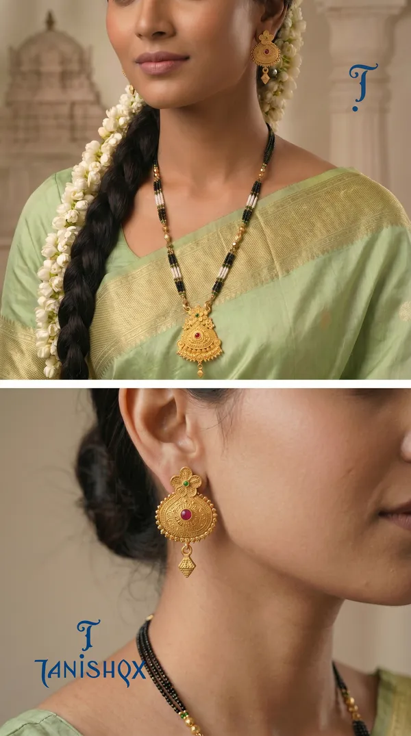 Gold_Plated_Mangalsutra_Set_With_Earrings