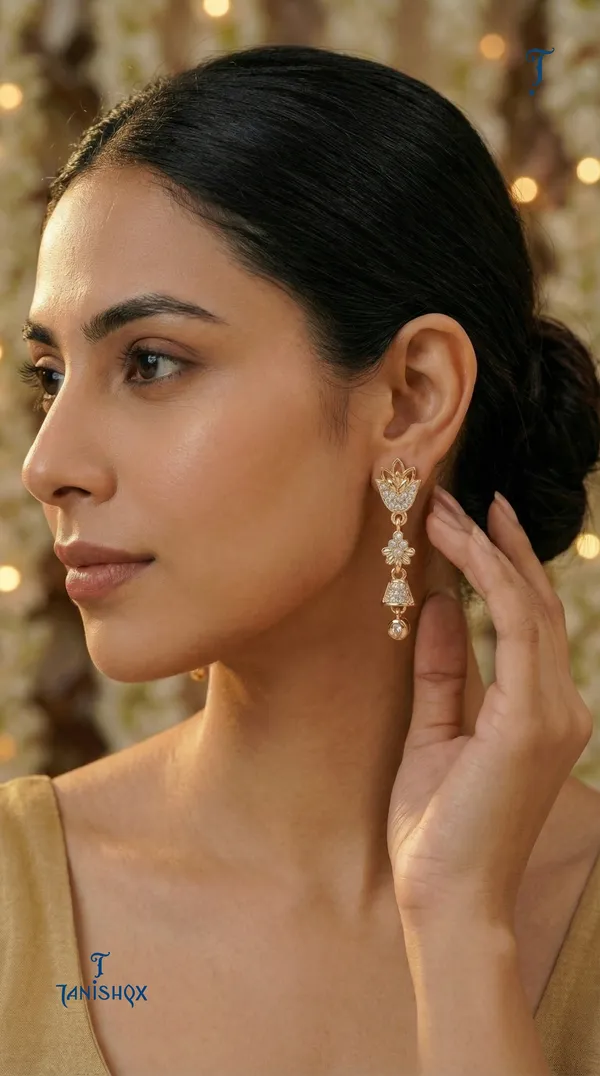 Micro_Gold_Plated_And_Diamond_Daily_Wear_Fancy_Jhumka_Earring