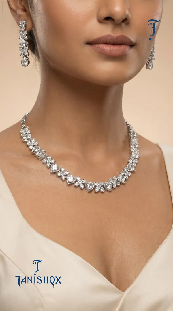 Elegant_Diamond_Look_Necklace_Set_With_Matching_Earrings_For_Women