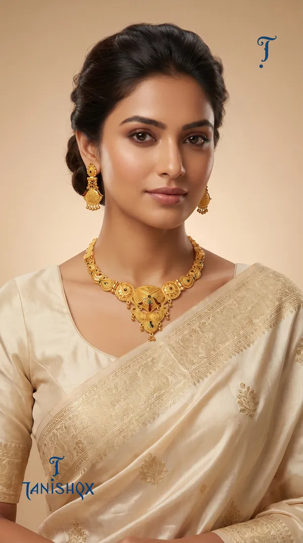Traditional_Gold-Plated_Necklace_Set_With_Earrings