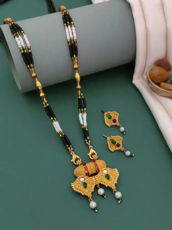 Gold_Plated_Mangalsutra_Set_With_Earrings