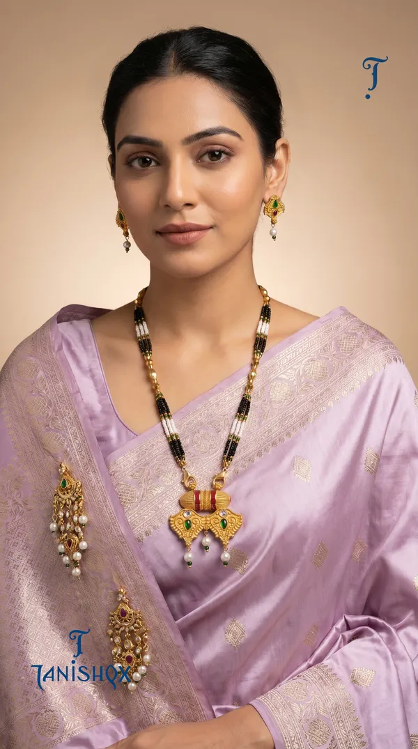 Gold_Plated_Mangalsutra_Set_With_Earrings