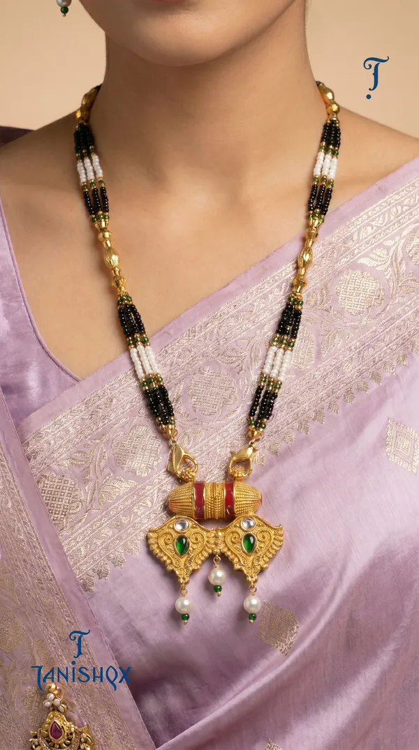 Gold_Plated_Mangalsutra_Set_With_Earrings