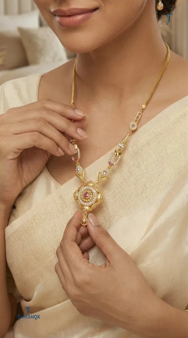 Micro_Gold_Plated_Ad_Diamond_Studded_Fancy_Forming_Necklace_With_Earrings_For_Women