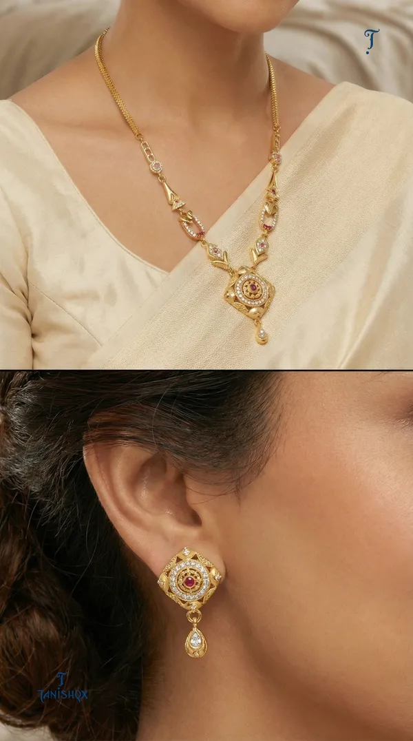 Micro_Gold_Plated_Ad_Diamond_Studded_Fancy_Forming_Necklace_With_Earrings_For_Women