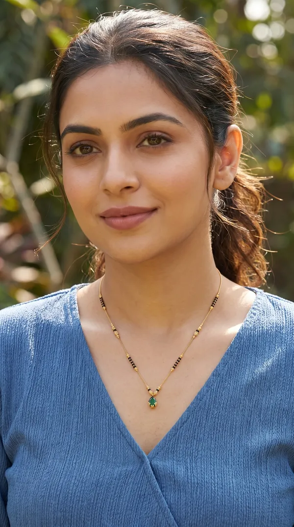 Emerald_Green_Teardrop_Pendant_Mangalsutra_Necklace_with_Black_Beads_and_Gold_Tone_Detailing_for_Women