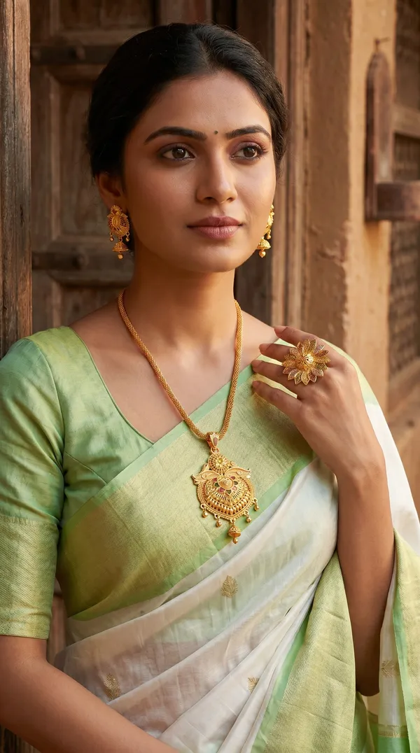 Premium_Gold_Plated_Traditional_Round_Pendant_Necklace_Set