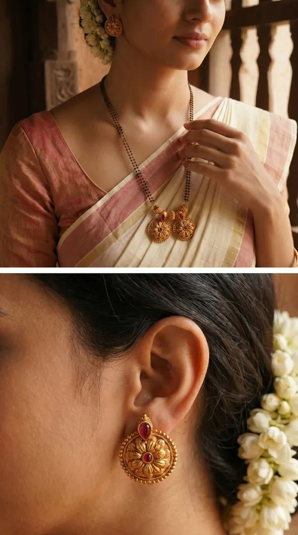 Premium_Gold_Plated_Floral_Dual_Pendant_Mangalsutra_Set_for_Women