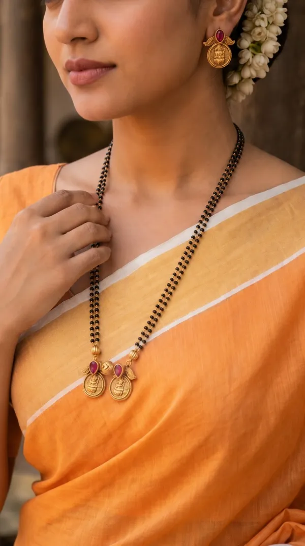 Premium_Gold_Plated_Maa_Lakshmi_Mangalsutra_Set_for_Women