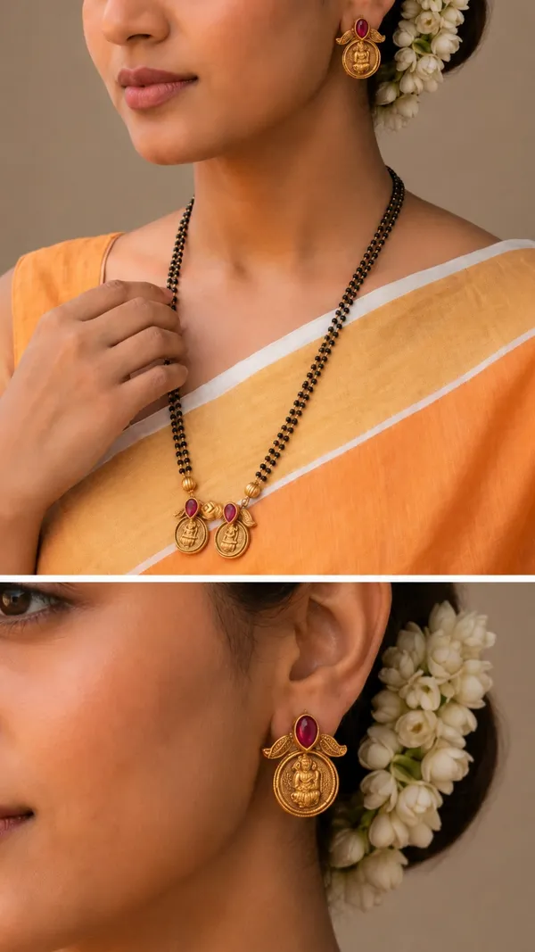 Premium_Gold_Plated_Maa_Lakshmi_Mangalsutra_Set_for_Women