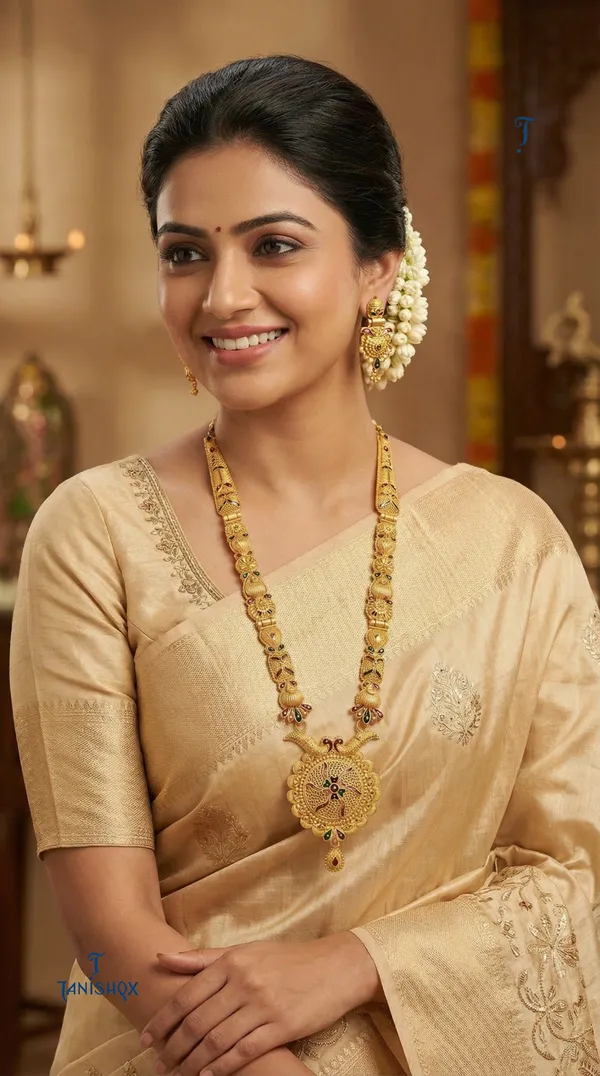 Traditional_Gold-Plated_Necklace_Set_With_Earrings