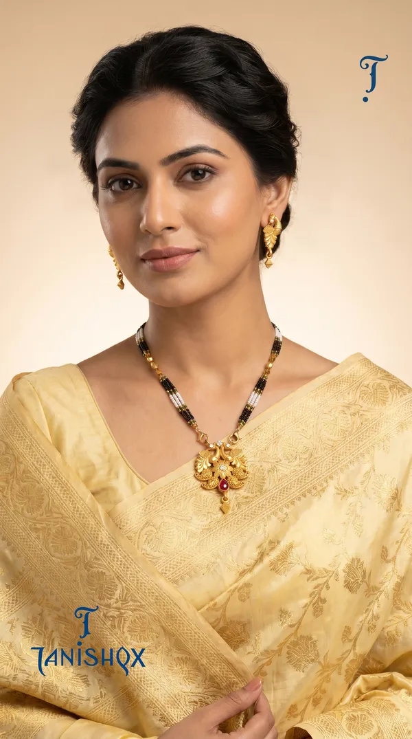 Gold_Plated_Mangalsutra_Set_With_Earrings