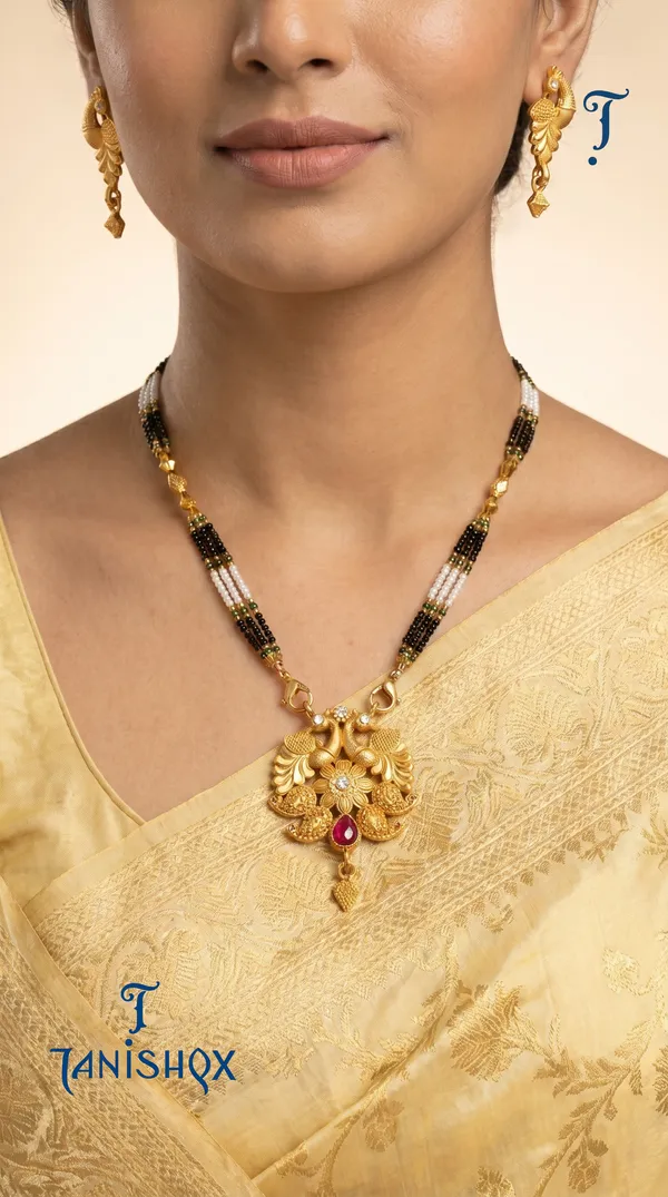Gold_Plated_Mangalsutra_Set_With_Earrings