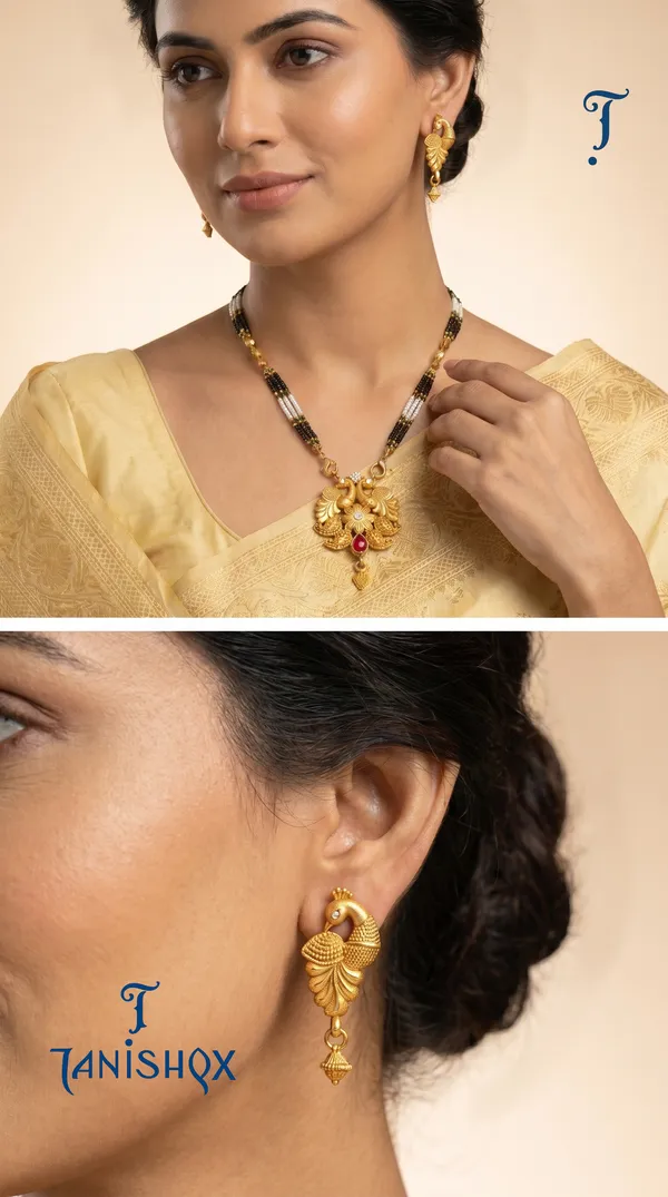 Gold_Plated_Mangalsutra_Set_With_Earrings
