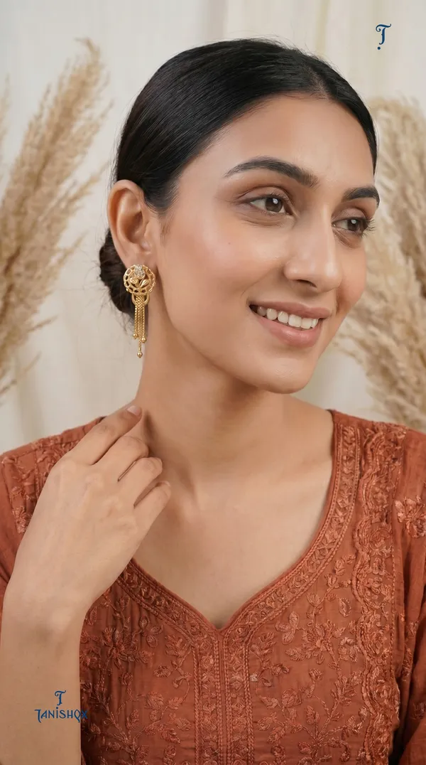 Micro_Gold_Plated_And_Diamond_Daily_Wear_Fancy_Jhumka_Earring