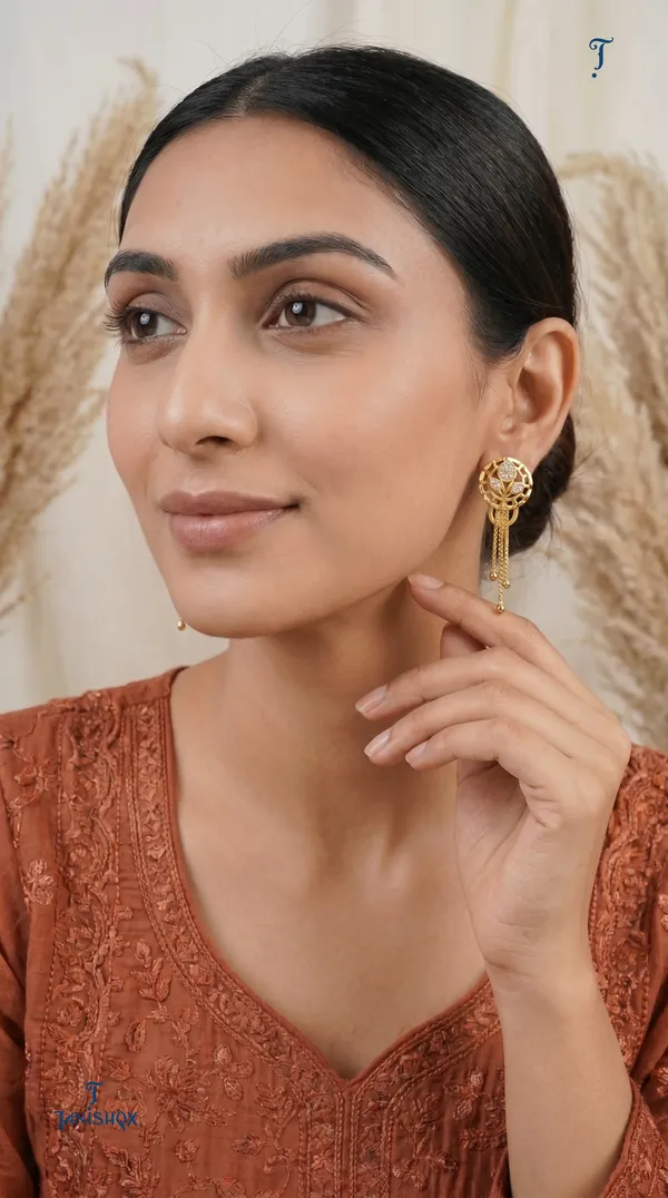 Micro_Gold_Plated_And_Diamond_Daily_Wear_Fancy_Jhumka_Earring