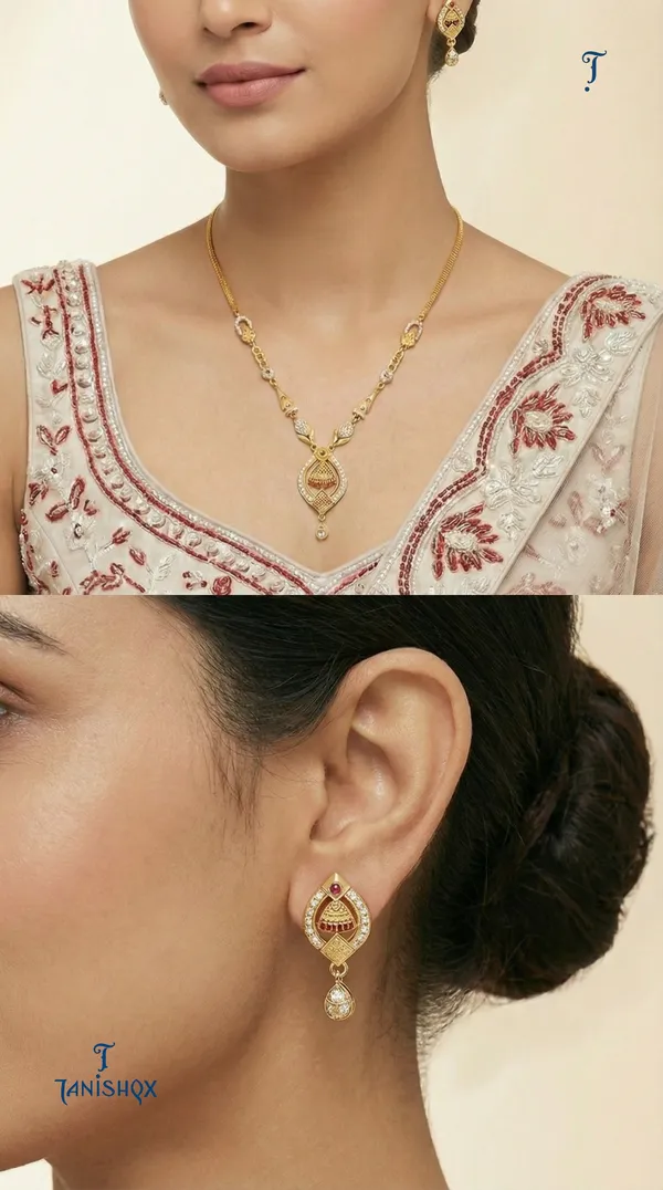 Micro_Gold_Plated_Ad_Diamond_Studded_Fancy_Forming_Necklace_With_Earrings_For_Women