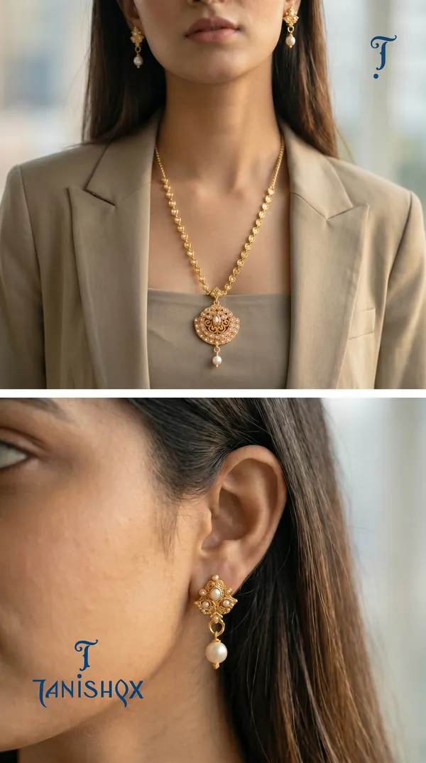Traditional_Gold-Plated_Necklace_Set_With_Earrings