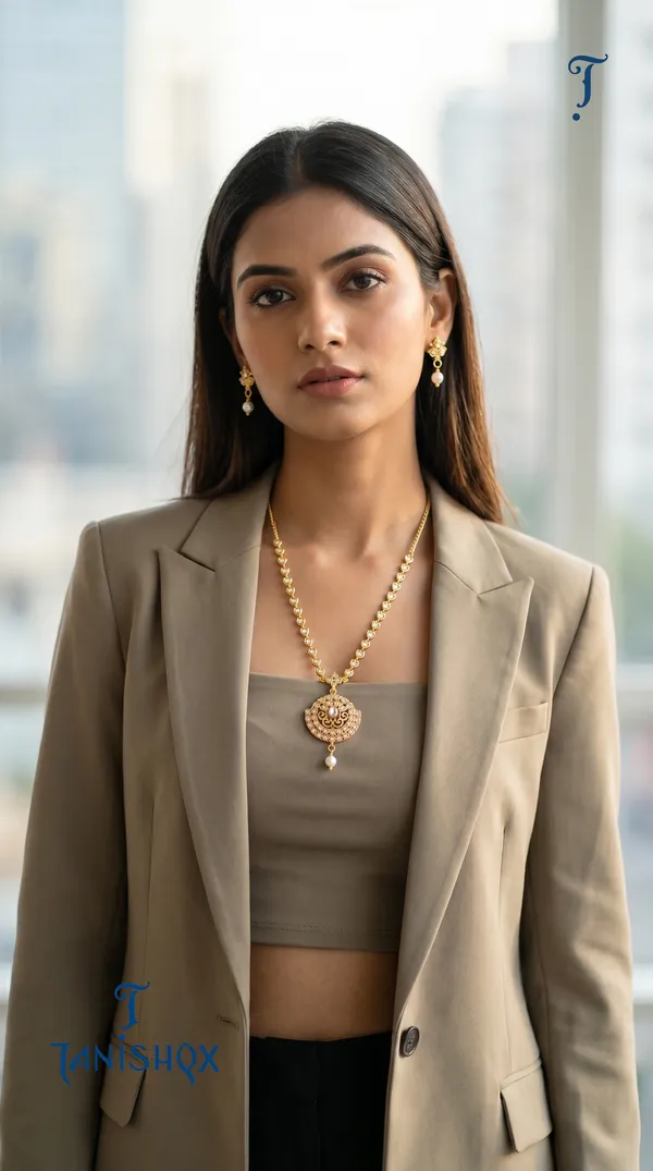 Traditional_Gold-Plated_Necklace_Set_With_Earrings