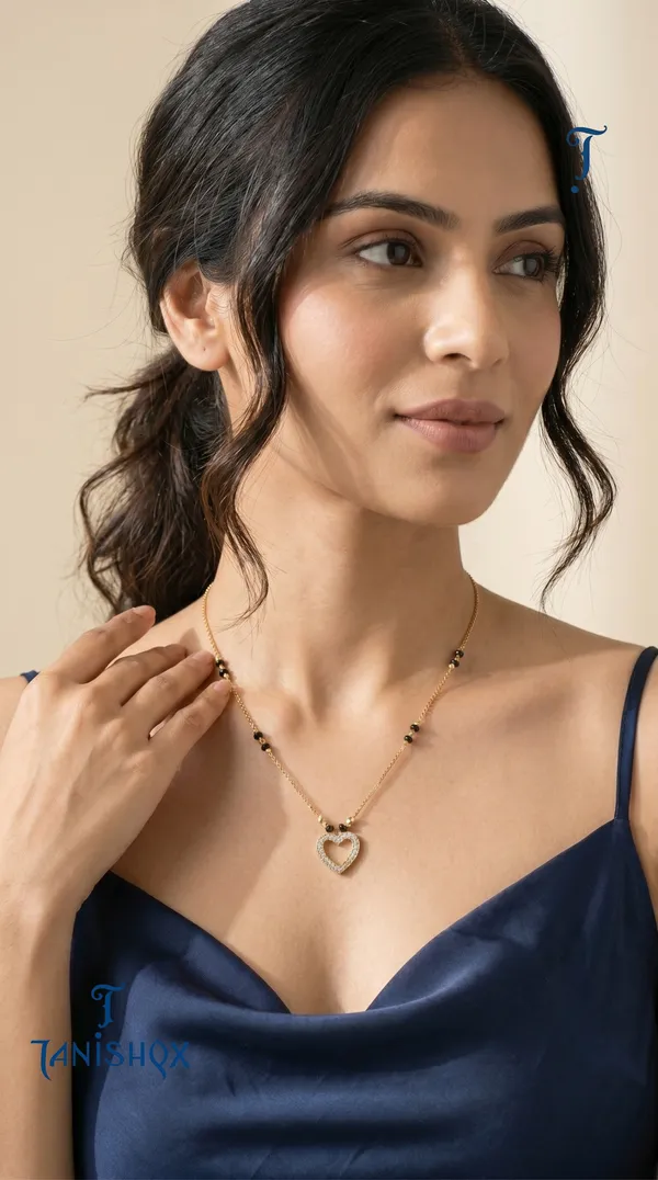 Gold_Plated_Square_Diamond_Pendant_Mangalsutra_With_Black_Beads_For_Women