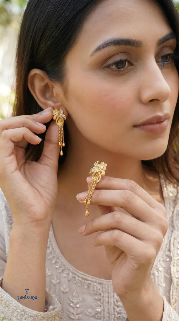 Micro_Gold_Plated_And_Diamond_Daily_Wear_Fancy_Jhumka_Earring