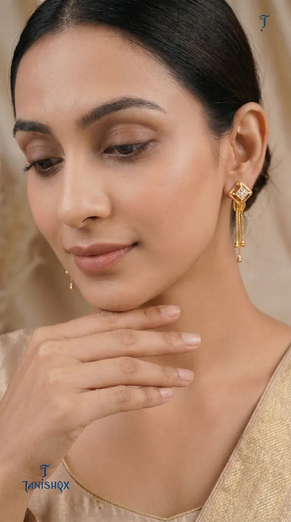 Micro_Gold_Plated_And_Diamond_Daily_Wear_Fancy_Jhumka_Earring