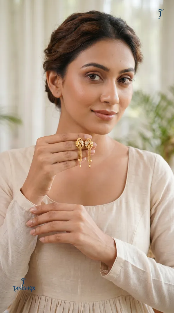 Micro_Gold_Plated_And_Diamond_Daily_Wear_Fancy_Jhumka_Earring