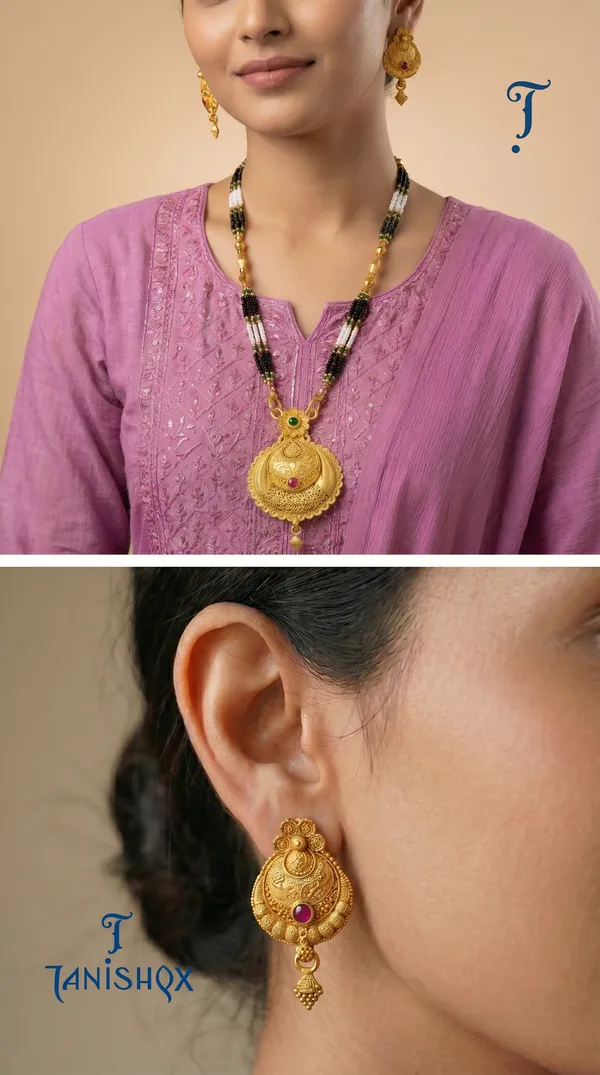 Gold_Plated_Mangalsutra_Set_With_Earrings