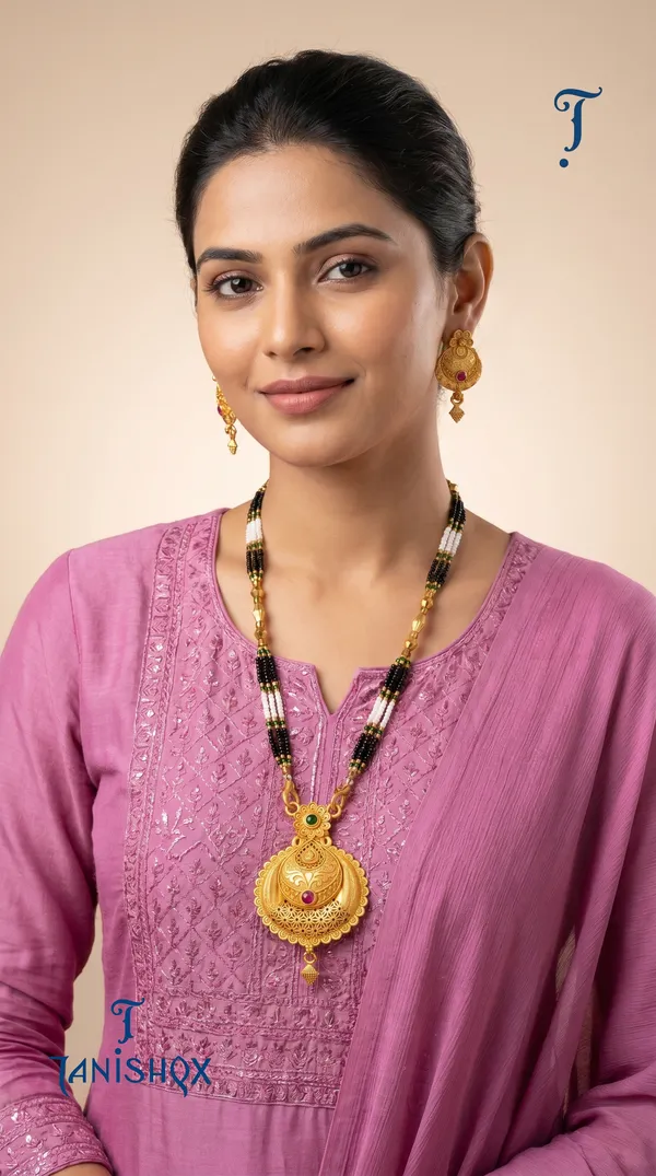 Gold_Plated_Mangalsutra_Set_With_Earrings