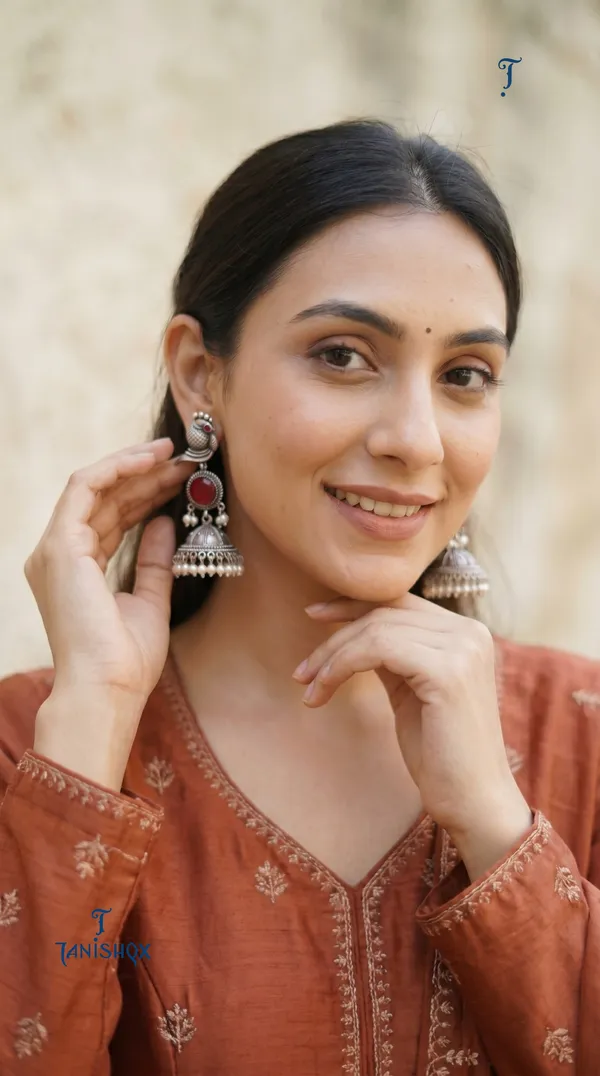 Elegant_Silver_Peacock_Jhumka_Earrings_For_Women