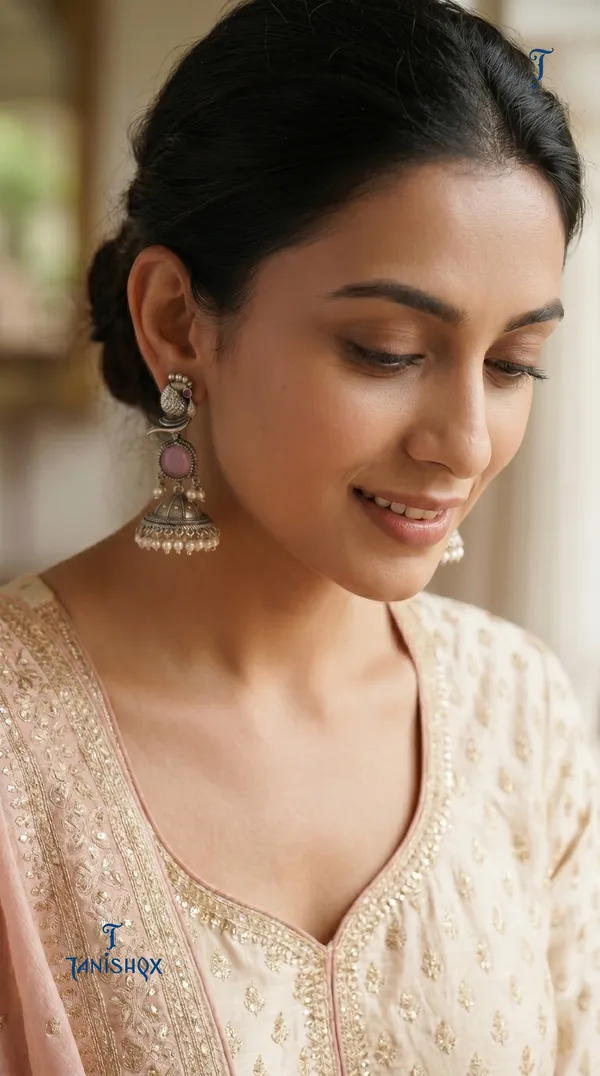 Elegant_Silver_Peacock_Jhumka_Earrings_For_Women