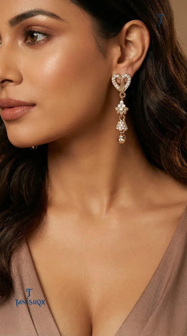 Micro_Gold_Plated_And_Diamond_Daily_Wear_Fancy_Jhumka_Earring