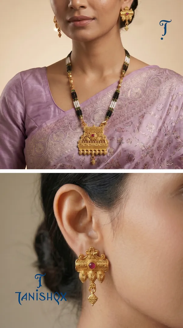 Gold_Plated_Mangalsutra_Set_With_Earrings