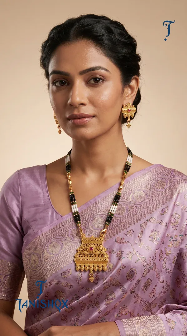Gold_Plated_Mangalsutra_Set_With_Earrings
