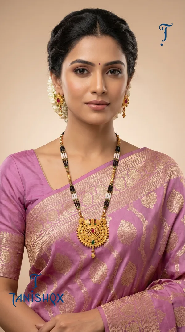 Gold_Plated_Mangalsutra_Set_With_Earrings