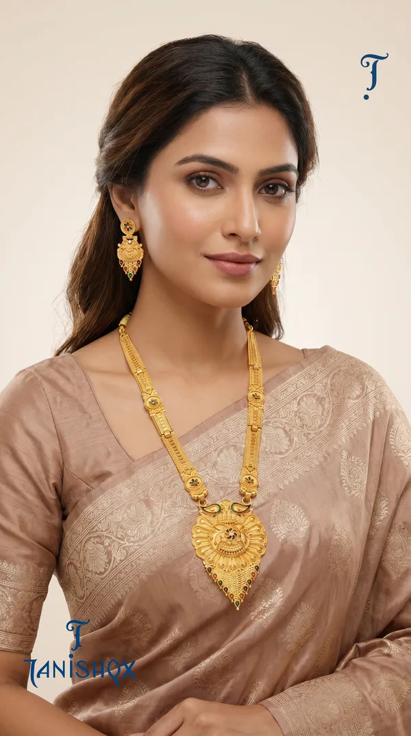 Traditional_Gold-Plated_Necklace_Set_With_Earrings