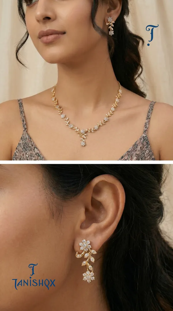 Rose_Gold_Floral_Vine_Necklace_&_Earrings_Set_With_White_Stone_Detailing