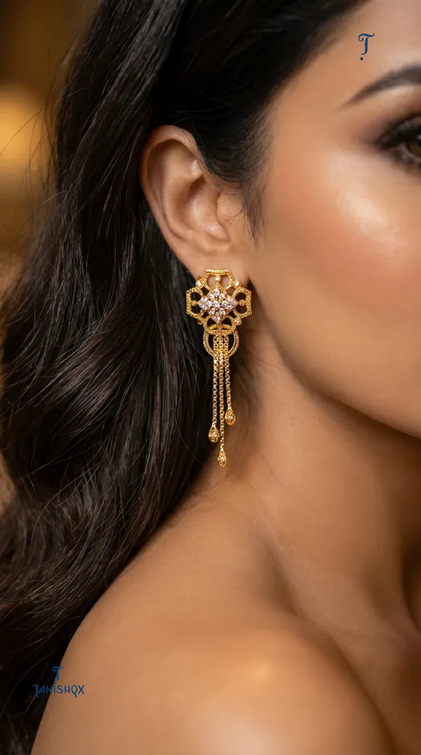 Micro_Gold_Plated_And_Diamond_Daily_Wear_Fancy_Jhumka_Earring