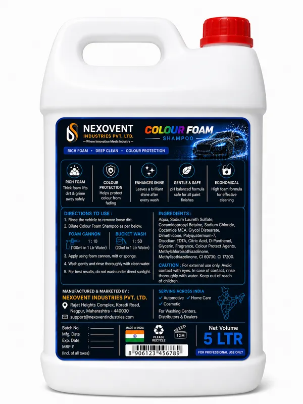 Nexovent_Colour_Foam_Car_Shampoo_5_Litre_for_Professional_Use