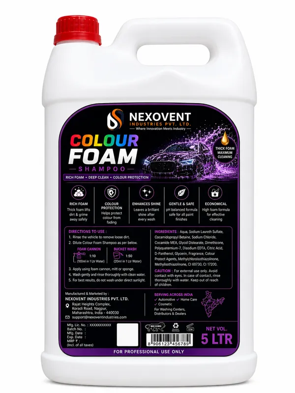 Nexovent_Colour_Foam_5_Litre_Premium_Car_Wash_Shampoo