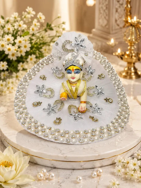 White_Pearl_Dress_For_Laddu_Gopal_Ji
