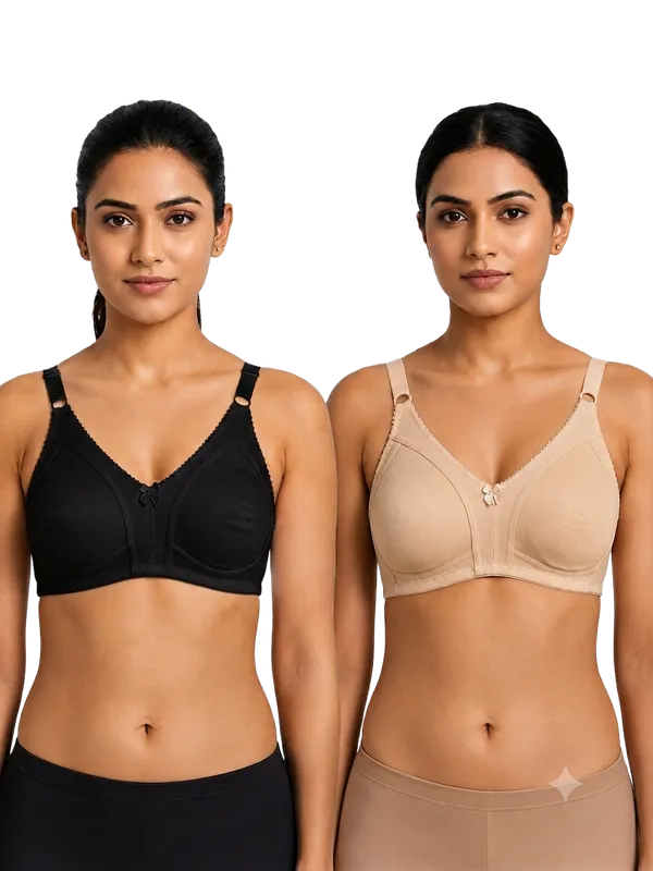 Everyday_Full_Coverage_Non_Padded_Cotton_Bra_(Stone)_(Pack_of_2,_Black_&_Beige)