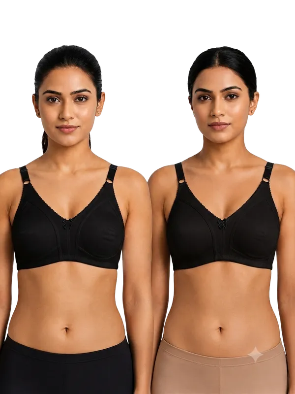Everyday_Full_Coverage_Non_Padded_Cotton_Bra_(Stone)_(Pack_of_2,_Black_&_Black)