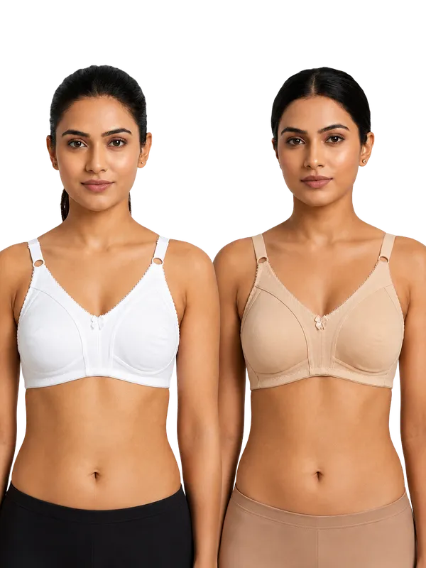 Everyday_Full_Coverage_Non_Padded_Cotton_Bra_(Stone)_(Pack_of_2,_White_&_Beige)