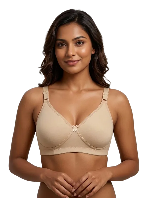Full_Coverage_Non_Padded_Seamless_Cotton_Bra_(Aliza)_(Pack_of_2,_Beige_&_Black)