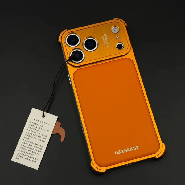 Skeleton_Case_Leather_Style_Orange_MODELS_17_PRO_/_17_PRO_MAX