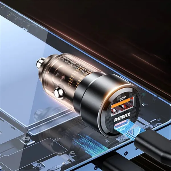 Remax_RCC360_75W_Fast_Car_Charger_Transparent_Design