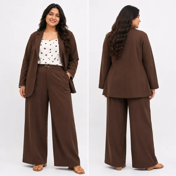 Brown_Poly_Lycra_Blazer_And_Trouser_Set_For_Women